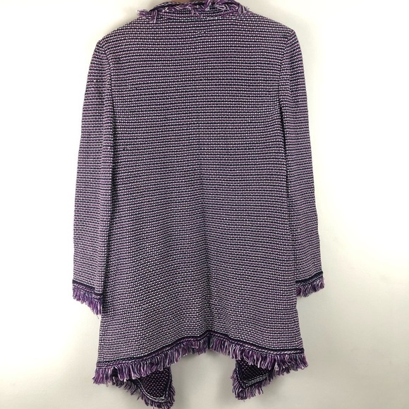 St. John Collection Purple Long Coat M - Picture 7 of 15